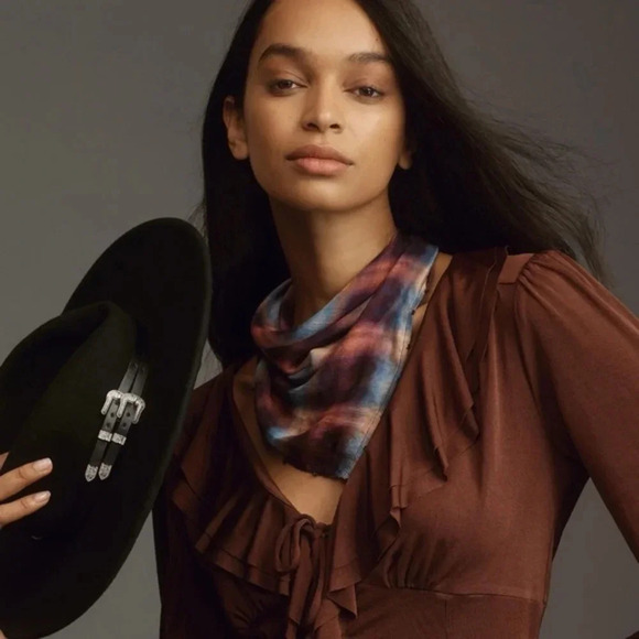 NWT Anthropologie  Chan Luu Plaid Ombre Scarf - Picture 1 of 2